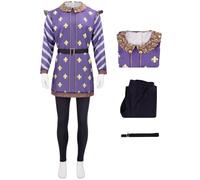 YOGLY Charming Costume Uomo Cosplay Principe Charming Vintage Cavaliere Uniforme Set Top e Pantaloni Cintura per Carnevale Halloween Festa Compleanno Mascherata Teatro Performance Costume