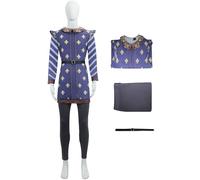 YOGLY Charming Costume Uomo Cosplay Principe Charming Vintage Cavaliere Uniforme Top e Pantaloni con Cintura Set 3 Pezzi per Carnevale Halloween Festa Mascherata Teatro Performance Costume