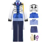 YOGLY Hans Costume Uomo Cosplay Principe Hans Bianco Corte Cena Uniforme Set per Carnevale Halloween Festa Mascherata Costume