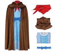 YOGLY Holly Costume Donna Cosplay Season 5 Holly Wheeler Set Mantella con Cappuccio e Abito Sciarpa Cintura per Carnevale Halloween Festa Mascherata Gioco di Ruolo Costumi