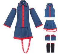 YOGLY Kasane Teto Costume Donna Cosplay Virtuale Idolo Kasane Teto JK Uniforme Set Top Gonna Maniche Calze per Carnevale Halloween Festa Mascherata Fancy Anime Costume