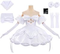 YOGLY Sua Costume Donna Cosplay Zombie Stage Sua Anime Palcoscenico Uniforme Bianco Abito Set per Carnevale Halloween Festa Mascherata Costumi