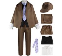 YOGLY Uomo Cosplay Edogawa Rampo Costume Halloween Detective Uniforme Set
