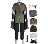 YOGLY Uomo Cosplay Elfo Principe Legolas Costume per Halloween Festa Set
