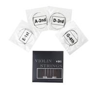 YOGOTEU Corde per violino, set di corde per violino in acciaio inox nichelato, tensione media, adatte per esercitazioni sul palco