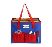 YOGOTEU Organizer per documenti da appendere borsa organizer portatile con manico per contenere cartelle di file formato lettera, con manici, cartella per file da appendere, come descritto