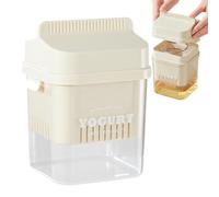 Yogurt Filter Strainer, Large Capacity Separator, Pressure Maker Tool, Buttermilk Cheese Straining Container, Kitchen Filtration Feature for Home, Fridge, Meal Prep, Cooking, 5.12x4.53x6.61 Inches