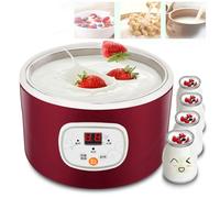 Yogurt Maker - Fermentatore automatico elettrico con rivestimento in acciaio inossidabile, macchina per fermentazione domestica per casa e bar