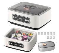 Yogurt Maker, Ultimate Probiotic Yogurt Maker con controllo del tempo regolabile, macchina elettrica per yogurt con 9 barattoli di yogurt, macchina automatica digitale per yogurt, utensili da cucina