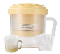 Yogurt Maker, Yogurt Strainer, Multi Functional Straining Kit with Lid, Easy to Clean Components, Juice Preparation Tool for Kitchen Use, White 1.5l, 6.5x6.3x6.61 Inches