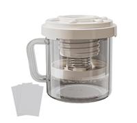 Yogurt Strainer - 7.4x7.4x6.3inch Yogurt Maker for Homemade, Kitchen Gadget with Lid and Easy Filtration for Dorm Apartment Restaurant, Home, Daily Use, Compact Design, White Color
