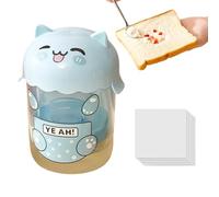 Yogurt Strainer, Cat Shaped Sieve, Dustproof Food Filter, Fine Mesh Strainer Design, Multipurpose Kitchen Tool, Perfect for Baking Cooking Tea Milk Cheese Juice Making, 20.3x15cm Blue Pink