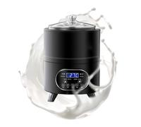 Yogurtiera Elettrica Multifunzione, Macchina Per Yogurt, Interno in Acciaio Inossidabile, Riscaldamento A Temperatura Costante, Timer Intelligente, Per Gli Amanti Dello Yogurt,12L,Black