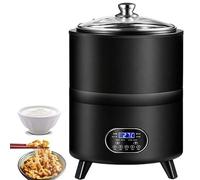 Yogurtiera Professionale Da 8/12 Litri, In Acciaio Inox, Per Yogurt Greco, Con Fermentazione A Temperatura Costante A 360°, Per Aceto Di Frutta, Con Controllo Di Tempo 25-80 °C(Black,12L)