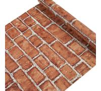 yogximil Adesivi murali Impermeabili in PVC Decorazione Moderna per la casa Retro Rosso Marrone Mattoni Modello Carta da Parati autoadesiva Sfondo Fai da Te