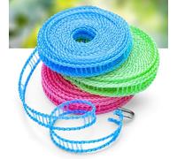 YOHFRFGX 3 Pack Windproof Non-Slip Clothesline 32 ft, Washing Clothes Line Rope, Camping Clothesline Clothes Drying Rope, for Drying Clothes in Hotel Indoor Outdoor Home (10m/32.8ft)