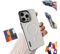 YOHFRFGX Anti Drop Magnetic Suction Case Cover for iPhone 15 14 13 12 PRO Max, Full-Coverage Shockproof Leather Case, Slim Leather Full Coverage Protective Cover (13 Promax,White)