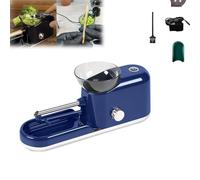 YOHFRFGX The ZA Machine-2024 Newest TheZaMachine,Automatic Portable Herb Grinder 6.5/8mm Tube, Electric Cigarette Rolling Machine, ZA Rolling Machine, The ZA Roller (Blue,8mm Tube)