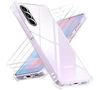 Yohii 4 in 1 Cover per Samsung Galaxy A56 5G con 3 Pezzi Vetro Temperato, Trasparente Antiurto Antigraffio Custodia, Ultra Sottile Morbida Silicone TPU Protettiva Case - Trasparente