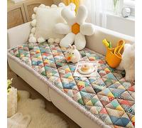 YOHOCS Copridivano Trapuntato in Cotone Bohemian Patchwork, Copridivano Fuzzy Divertente, Fodera per Divano in Cotone Trapuntato Antiscivolo,B,70 * 150cm/27.5 * 59inch