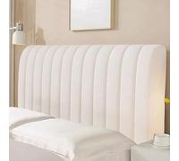 YOHOCS copritestiera per Testata per Letto, Copri Testata Letto Fodera Elastica Protezione per Spalliera Letto Una Piazza E Mezza, Copertura per Testiera Letto Matrimoniale,Beige,160cm