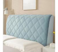 YOHOCS Fodera Copri Testata Letto, Elasticizzato Copri testiera Letto Matrimoniale, Fodera per Testiera del Letto Tessuto in Velluto Elasticizzato,Light Blue,180cm