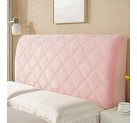 YOHOCS Fodera Copri Testata Letto, Elasticizzato Copri testiera Letto Matrimoniale, Fodera per Testiera del Letto Tessuto in Velluto Elasticizzato,Rosa,180cm