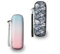 YoHyien 2 Pezzi Custodia Spazzolino Elettrico per Oral B iO/Oral B Pro/Philips Sonicare, Portatile Porta Spazzolino Elettrico da Viaggio, Astuccio Protettivo Rigido per Viaggio (Mimetico + Gradiente)