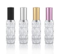 YoHyien 4 Pezzi Porta Profumo da Viaggio Ricaricabile 10 ml, Atomizzatore Profumo da Borsetta in Vetro, Mini Dispenser Profumo Portatile, Contenitore Profumo da Viaggio per Borsa (Multicolore)