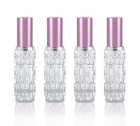 YoHyien 4 Pezzi Porta Profumo da Viaggio Ricaricabile 10 ml, Atomizzatore Profumo da Borsetta in Vetro, Mini Dispenser Profumo Portatile, Contenitore Profumo da Viaggio per Borsa (Oro Rosa)