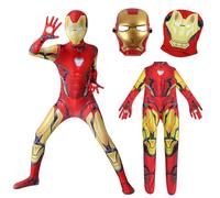 YOILIK Costume Iron Bambino, 3-7 Anni Iron Costume per Ragazzi, Travestimento Bambino Con Mask, Kit Travestimento Ragazzi, Adatto Per Feste a Tema, Costumi Di Carnevale, Cosplay Abbigliamento