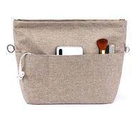 Yoillione Organizer Borsa Donna Medio, Purse Insert Tote Bag Organizer per Borsa Interno Marrone M, Impermeabile Oxford Organizzatore Borsa con Zip