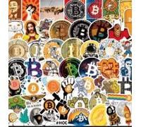 Yoimckay 50 Pezzi Adesivi Bitcoin, Bitcoin Stickers, Adesivi per Moneta Virtuale, Criptovaluta, Adesivi Valuta Virtuale, Adesivi in Vinile Impermeabili, per Laptop, Chitarra, Skateboard, per Bambini