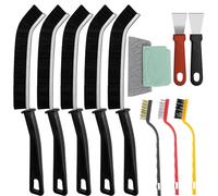 Yoirzit 11 Pezzi Spazzola per Pulizia Fessure e Fughe, Multifunzionale Con Setole Dure per Pavimenti, Bagno e Cucina