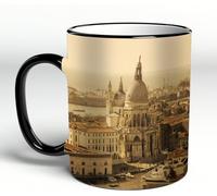 YOIUE Tazze Originali di caffè e Colazione Tazze - stampata Ceramica 11 once di tazze 330 ml Decora la tua tazza regalo,Chiesa di Santa Maria della Salute a Venezia (Italia). Vista dall'alto. Foto in