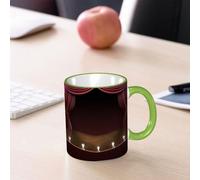 YOIUE Tazze Originali di caffè e Colazione Tazze - stampata Ceramica 11 once di tazze 330 ml Decora la tua tazza regalo,Teatro musicale, Teatro classico antico Arti musicali, Marrone Marrone Bianco