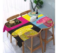 YOIUE Tovaglia Rettangolare Stampata,Tovaglie Lavabile Tovaglia per Sala Pranzo Cucina Picnic Caffè Festa Matrimonio,Comunicazione Colorato Disegno Colore Warhol Pop Telefono Andy Funky Fre,137x183cm