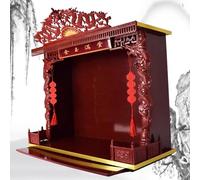 YOIUTRGDK Armadietto da altare Buddha Buddha for tavolo Forniture buddiste in legno massello Armadietto portaoggetti for oggetti for la meditazione della decorazione spirituale(Red2,76 * 75 * 31cm)