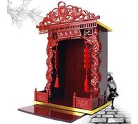 YOIUTRGDK Armadietto da altare Buddha Buddha for tavolo Forniture buddiste in legno massello Armadietto portaoggetti for oggetti for la meditazione della decorazione spirituale(Red,71 * 72 * 30cm)