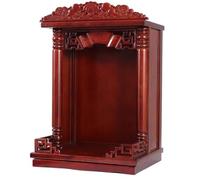 YOIUTRGDK Buddha Altare Scaffale Santuari Buddisti Cremagliera A Muro Cinese Fengshui Statua Vetrina for Dio Della Ricchezza Guan Gong Guanyin Complementi Arredo Casa(Red,60 * 40 * 32cm)
