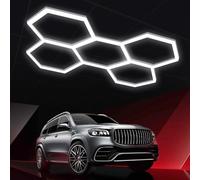 YOIUTRGDK Lampada da garage a LED, plafoniera a nido d'ape, flusso luminoso: 130 lm/W (Lm), durata: 20.000 ore, for garage, scantinati, palestre, magazzini(5holes)