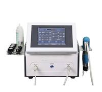 YOIUTRGDK Macchina for Terapia ad Onde d'urto pneumatiche con 1 Impugnatura e 8 sonde, energia Regolabile da 0,5 a 10 Bar e frequenza da 1 a 21 Hz