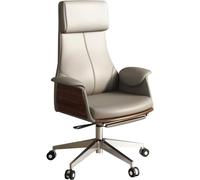 YOIUTRGDK Sedia da scrivania for computer con braccioli Sedie manageriali presidenziali regolabili di alta qualità, comode e morbide for riunioni Sedia da computer(Grey)