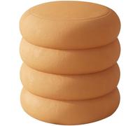 YOIUTRGDK Sgabello imbottito in tessuto con base girevole invisibile Pouf poggiapiedi for camera da letto Soggiorno Giardino Balcone Toletta Sgabello Ufficio(Orange)