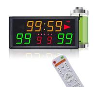 YOIUTRGDK Tabellone segnapunti a LED, con Telecomando, Distanza di Controllo di 10-15 Metri, visualizzazione del Tempo di Attacco, punteggio, Numero di inning