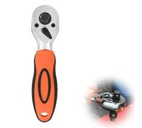 yoivkgo Chiavi a Cricchetto 3 In 1, Resistenti e Facili da Usare, Chiave a Cricchetto Reversibile da 72 Denti, Impugnatura a Cricchetto da 1/4", 3/8", 1/2", per Riparazione Auto (colore arancione)
