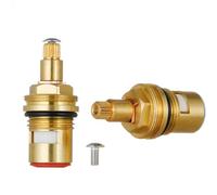 YoiYee Inserto valvola rubinetto a disco in ottone a un quarto di giro, cartuccia di ricambio per rubinetti, 1 coppia calda e fredda