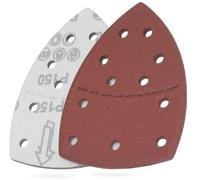 YoiYee Set di fogli abrasivi a grana 150, carta vetrata per dettagli del mouse, blocco di carta abrasiva triangolare Delta, chiusura a gancio e anello, 11 fori, accessori per levigatrice multipla,