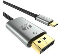 YOJOCK Cavo USB C Displayport 1.4 2M [ 8K@60Hz, 4K@144Hz, 2K @240Hz] Thunderbolt 3 a DisplayPort Cavi Tipo C DP Compatibile per MacBook PRO, MacBook Air, iPad PRO, dell XPS, Surface Book 2, Samsung