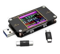 YOJOCK Tester USB Voltmetro 4.5-24V 0-3.0A Multimetro, Volt Amperometro Digitale Tester di Tensione e Corrente Rilevatore Caricabatterie USB Tester Elettrico con Connettore di Tipo C (A3)